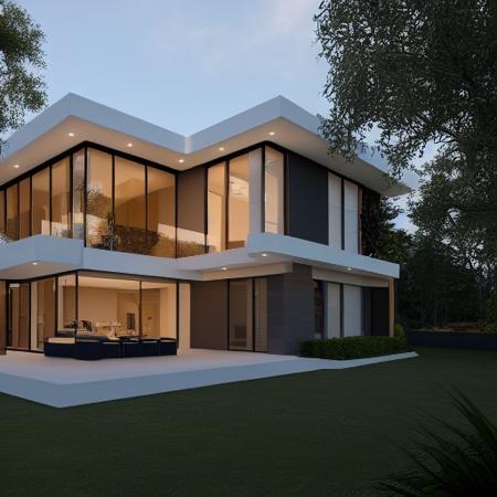 LoRA GDM Luxury Modern House / Building Architecture