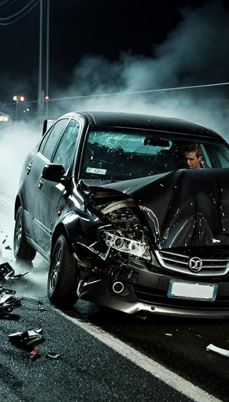 Car crash SDXL