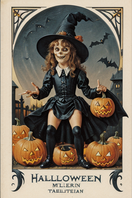 Halloween postcards from the early 1900s