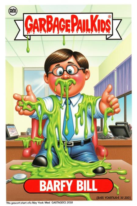 Garbage Pail Kids card style