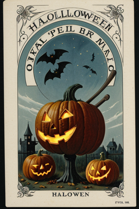 Halloween postcards from the early 1900s