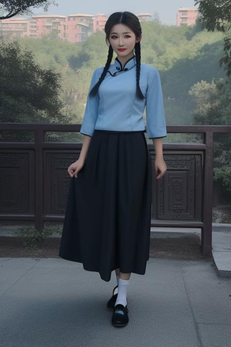 一套民国风校服 tangzhuang school unifrom