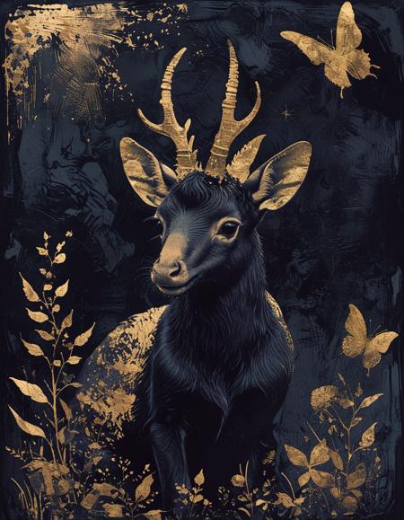 Gold Foil Silhouette