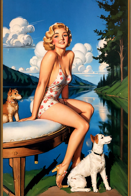 1950s calendar girl/50年代挂历女郎