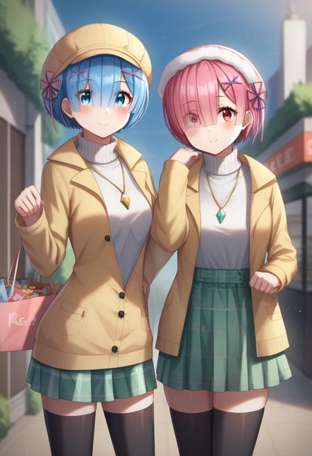 2 Girls Rem+ Ram  蕾姆 拉姆 Re:Zero 从零开始的异世界生活