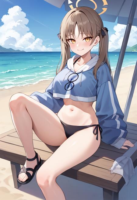 Pony XL - Kazekura Moe 風倉 モエ - blue archive版本水着モエ (ID: 410351)