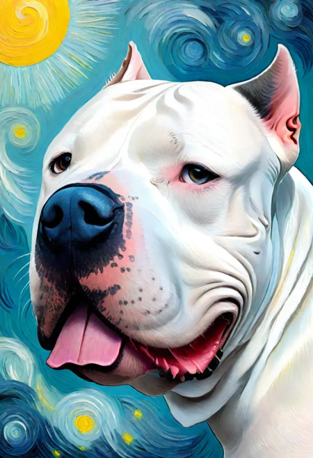 White Pitbull Dog SDXL