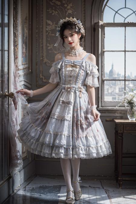 [Realistic] Modern victorian fashion dress | 洛丽塔裙子 | ロリータ ドレス Vol.2版本Style 3 (ID: 137874)