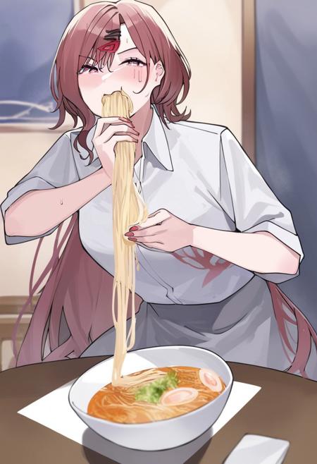 AI Drawing Anime Characters Eating Ramen (Meme Diffusion)