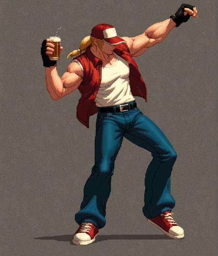 Terry Bogard (pixel art sprite)版本KOFXIII/SDXL v1.0 (ID: 1267740)