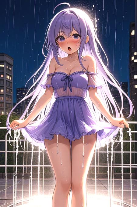 girl like splash pad / drinking fountain
