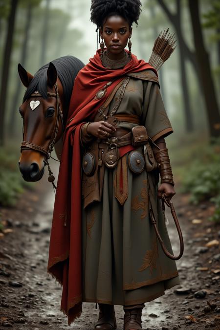 DnD Rogue woman with a horse [Flux] [Concept]