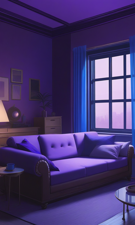 Purple, Blue and Brown