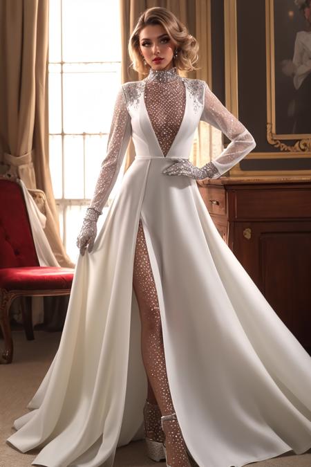 Crystal Couture Combo | Bodysuit/Coat Dress