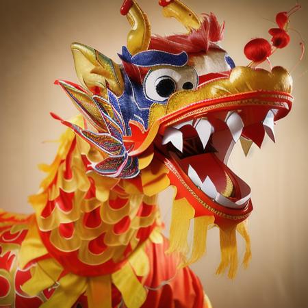 Dragon dance, a traditional Chinese cloth dragon