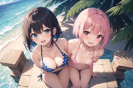 OpenPose: 2girls, from above, sitting版本v1.1 (ID: 149180)
