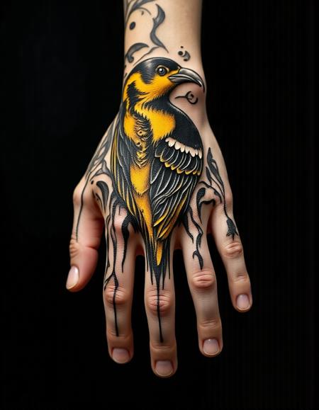 Flux - Tattoo on hand - By Devildonia