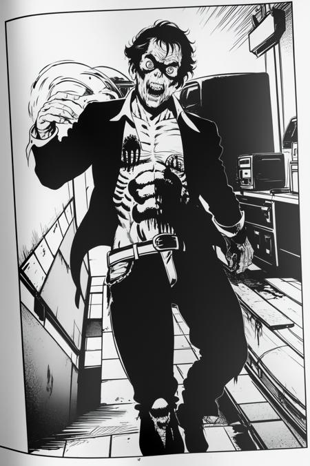 Dylan dog comic style - experimental horror lora