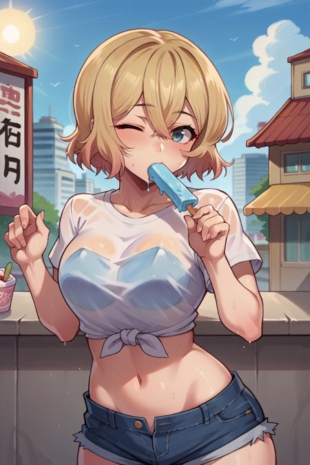 Mami Nanami/七海麻美 (Kanojo, Okarishimasu) SDXL LoRA [Pony Diffusion]