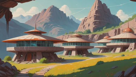 Envy Starlight Mid Century Scifi 01 - Classic retro scifi architecture