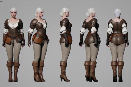 Pony The Witcher 3 Turn, Multi-View, Turnaround, Model Sheet, Character Design