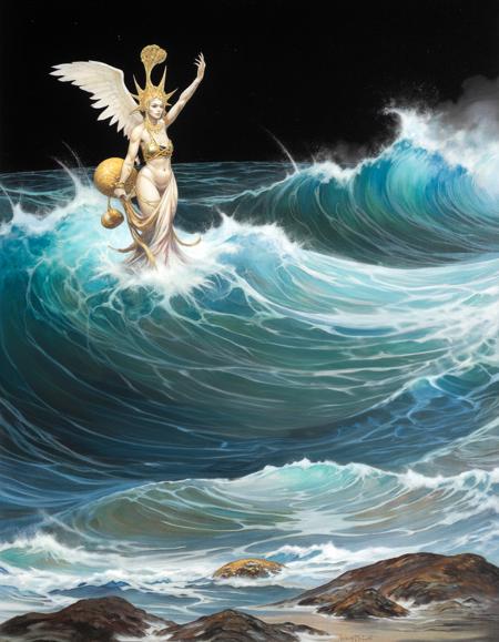Frank Frazetta FLUX - Fantasy Oil Painting