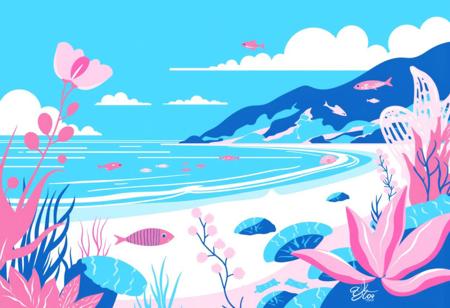 Cute anime vector art
