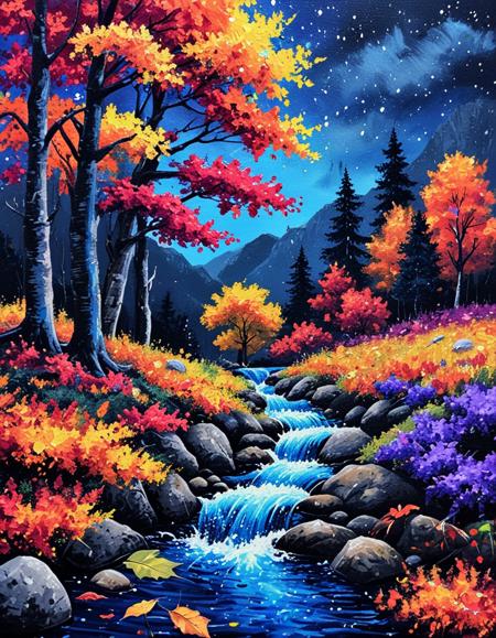 Paint on Black Canvas