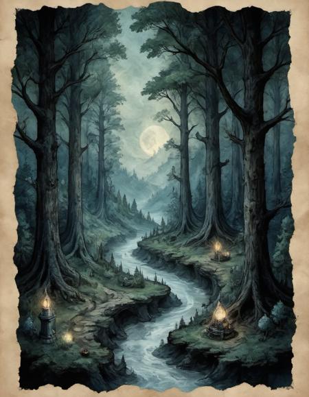 Eldritch Parchment Art  | for Flux.1 dev