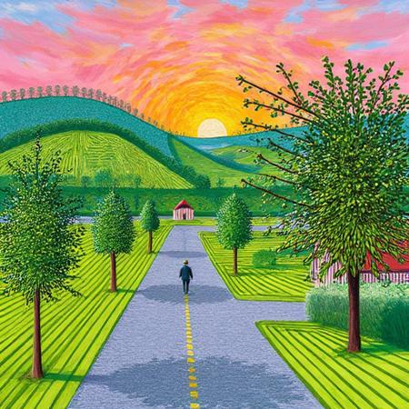FLUX Hockney Painting Style