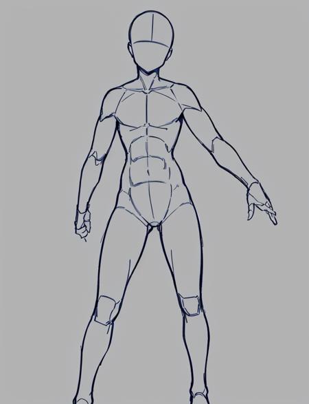 sketch anime pose 素体人偶画风版本v1.0 (ID: 114508)