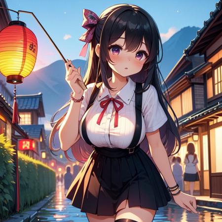 girl like colorful lantern
