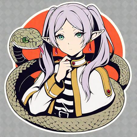 Snake Character Sticker illustriousXL