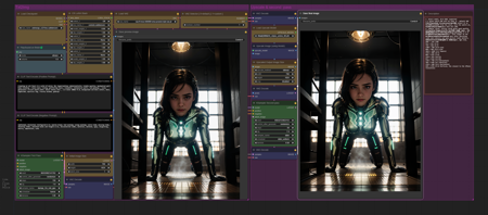 SD & SDXL lowvram-medvram ComfyUI workflow with lora, upscale and second pass版本v1.1 (ID: 179364)