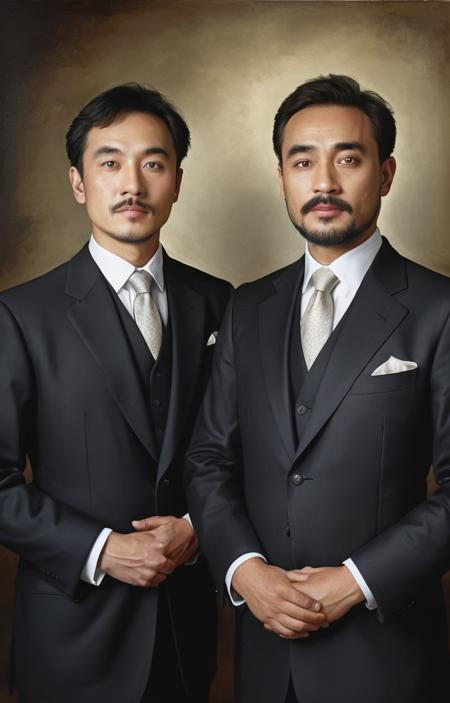 A style of two person group photo - tangbohu [SDXL] 69