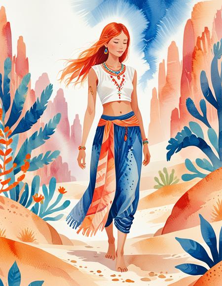Watercolor Orange Blossom Style [XL+Pony]