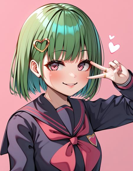 heart ring hair ornament：ハート型リングのヘアピンSDXL