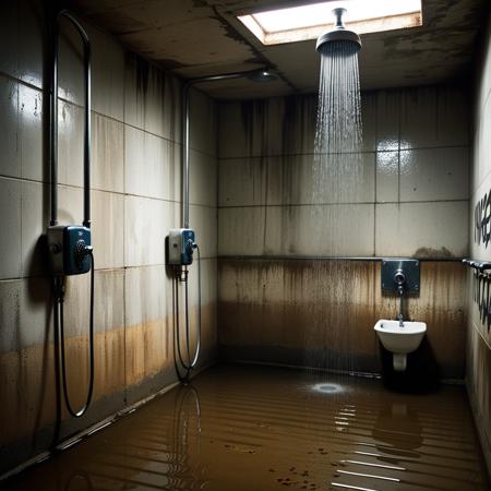 Prison shower background