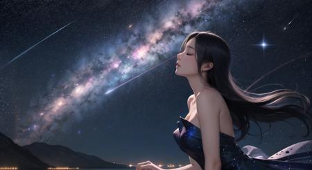 Girls and beautiful scene