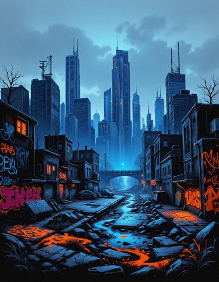 Blacklight Graffiti Style Flux