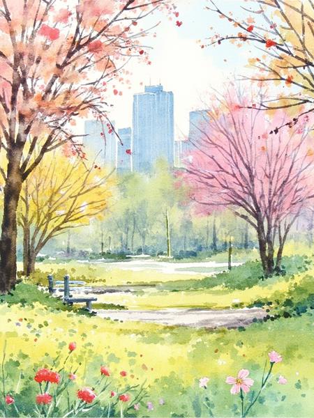 some watercolor 水彩画 FLUX