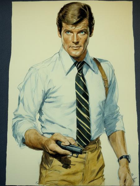 Sir Roger Moore as James Bond (Flux & SDXL)