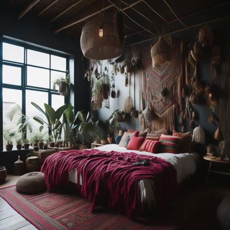 Boho style interior design