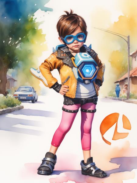 Awesome Overwatch TRACER Punk clothes