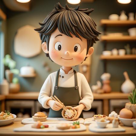 【3D chibi toy】Air dry clay style - FLUX