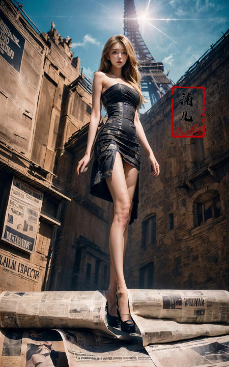 绪儿-报纸服装 Newspaper dress