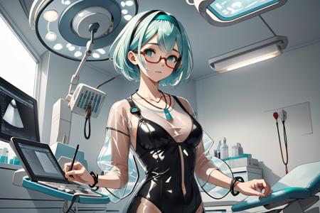 Doctor Latex Ultrasound Exam