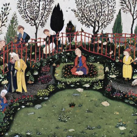 Machine Dreams of a Cosmopolitan Past (Persian Miniature Model)