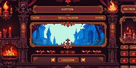 HEZI flat panel pixel game ui
