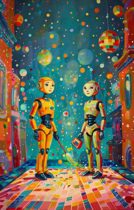 A painting style with colored dots - tangbohu [SDXL] 22
